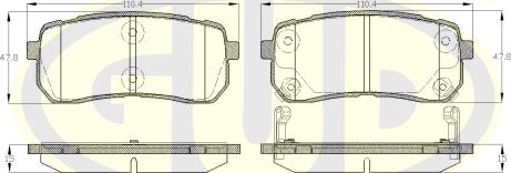 G.U.D. GBP128802 - Kit de plaquettes de frein, frein à disque cwaw.fr