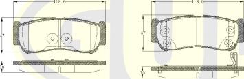 G.U.D. GBP123902 - Kit de plaquettes de frein, frein à disque cwaw.fr