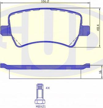 G.U.D. GBP123600 - Kit de plaquettes de frein, frein à disque cwaw.fr