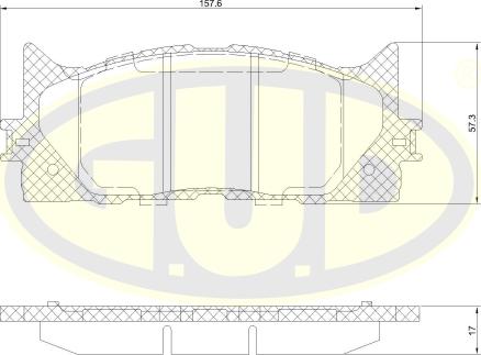 G.U.D. GBP123300 - Kit de plaquettes de frein, frein à disque cwaw.fr