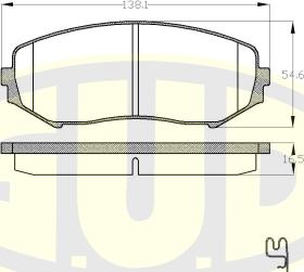 G.U.D. GBP122502 - Kit de plaquettes de frein, frein à disque cwaw.fr