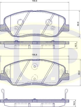 G.U.D. GBP122602 - Kit de plaquettes de frein, frein à disque cwaw.fr