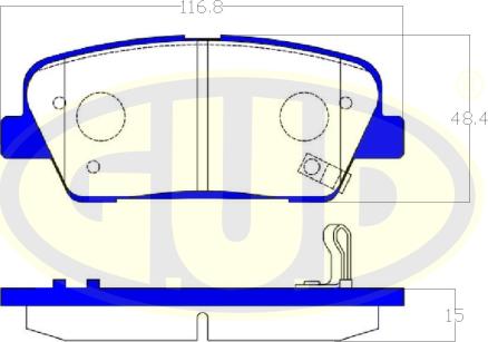 G.U.D. GBP127402 - Kit de plaquettes de frein, frein à disque cwaw.fr