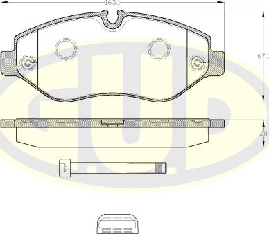 G.U.D. GBP880144 - Kit de plaquettes de frein, frein à disque cwaw.fr