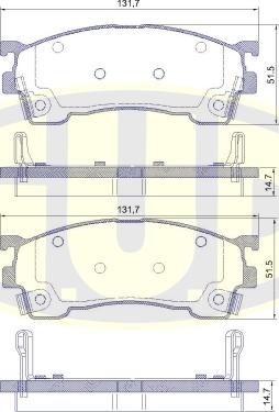 G.U.D. GBP880145 - Kit de plaquettes de frein, frein à disque cwaw.fr