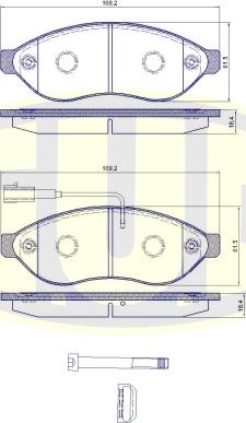 G.U.D. GBP880140 - Kit de plaquettes de frein, frein à disque cwaw.fr