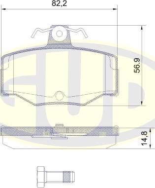 G.U.D. GBP880141 - Kit de plaquettes de frein, frein à disque cwaw.fr