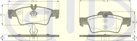 G.U.D. GBP880142 - Kit de plaquettes de frein, frein à disque cwaw.fr