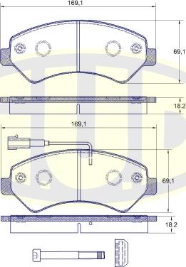 G.U.D. GBP880154 - Kit de plaquettes de frein, frein à disque cwaw.fr