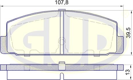 G.U.D. GBP880155 - Kit de plaquettes de frein, frein à disque cwaw.fr