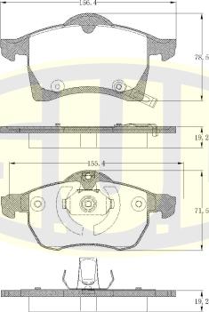 G.U.D. GBP880150 - Kit de plaquettes de frein, frein à disque cwaw.fr