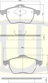 G.U.D. GBP880158 - Kit de plaquettes de frein, frein à disque cwaw.fr