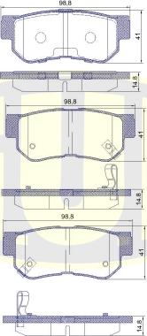 G.U.D. GBP880157 - Kit de plaquettes de frein, frein à disque cwaw.fr