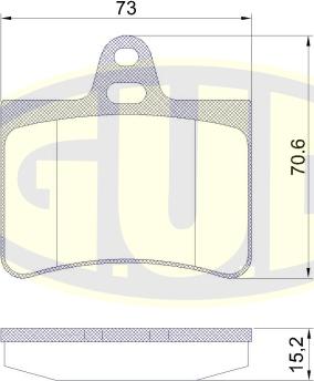 G.U.D. GBP880164 - Kit de plaquettes de frein, frein à disque cwaw.fr