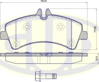 G.U.D. GBP880165 - Kit de plaquettes de frein, frein à disque cwaw.fr