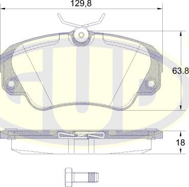 G.U.D. GBP880161 - Kit de plaquettes de frein, frein à disque cwaw.fr