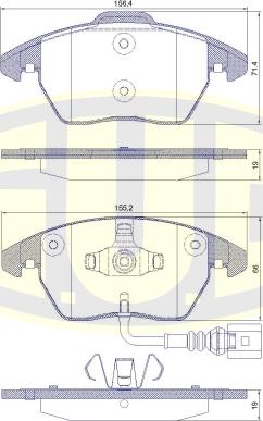 G.U.D. GBP880104 - Kit de plaquettes de frein, frein à disque cwaw.fr