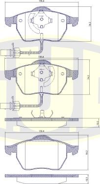 G.U.D. GBP880105 - Kit de plaquettes de frein, frein à disque cwaw.fr