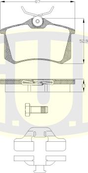 G.U.D. GBP880100 - Kit de plaquettes de frein, frein à disque cwaw.fr