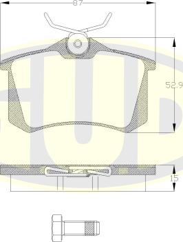 G.U.D. GBP880103 - Kit de plaquettes de frein, frein à disque cwaw.fr