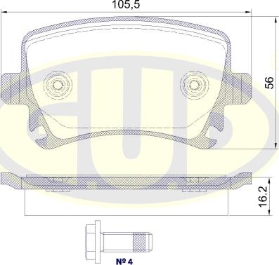 G.U.D. GBP880102 - Kit de plaquettes de frein, frein à disque cwaw.fr