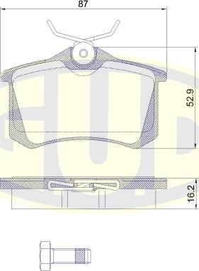 G.U.D. GBP880107 - Kit de plaquettes de frein, frein à disque cwaw.fr