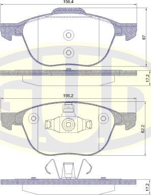 G.U.D. GBP880114 - Kit de plaquettes de frein, frein à disque cwaw.fr