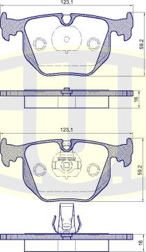 G.U.D. GBP880116 - Kit de plaquettes de frein, frein à disque cwaw.fr