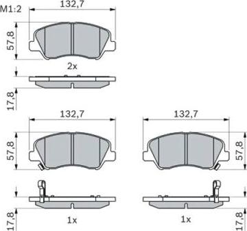 G.U.D. GBP880184 - Kit de plaquettes de frein, frein à disque cwaw.fr