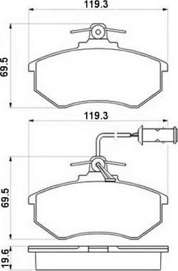 G.U.D. GBP880185 - Kit de plaquettes de frein, frein à disque cwaw.fr