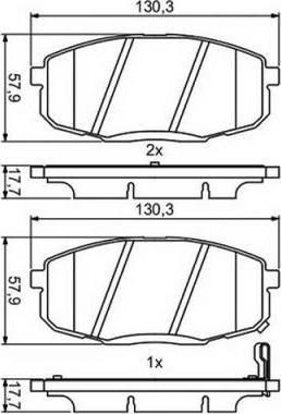 G.U.D. GBP880188 - Kit de plaquettes de frein, frein à disque cwaw.fr