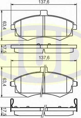 G.U.D. GBP880183 - Kit de plaquettes de frein, frein à disque cwaw.fr