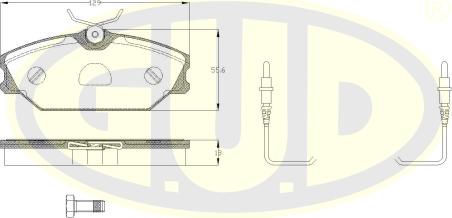 G.U.D. GBP880139 - Kit de plaquettes de frein, frein à disque cwaw.fr