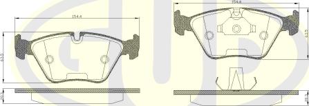 G.U.D. GBP880136 - Kit de plaquettes de frein, frein à disque cwaw.fr