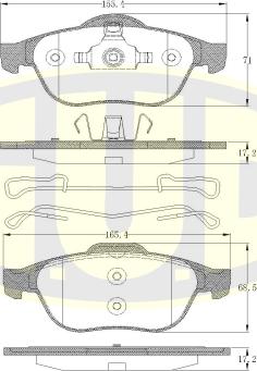 G.U.D. GBP880138 - Kit de plaquettes de frein, frein à disque cwaw.fr