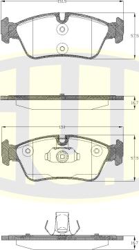 G.U.D. GBP880133 - Kit de plaquettes de frein, frein à disque cwaw.fr