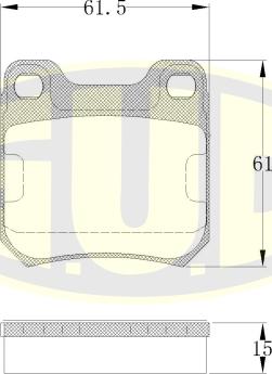 G.U.D. GBP880132 - Kit de plaquettes de frein, frein à disque cwaw.fr