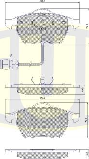 G.U.D. GBP880137 - Kit de plaquettes de frein, frein à disque cwaw.fr