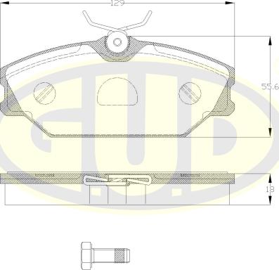 G.U.D. GBP880120 - Kit de plaquettes de frein, frein à disque cwaw.fr