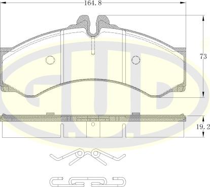 G.U.D. GBP880121 - Kit de plaquettes de frein, frein à disque cwaw.fr