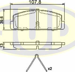 G.U.D. GBP880128 - Kit de plaquettes de frein, frein à disque cwaw.fr