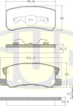 G.U.D. GBP880122 - Kit de plaquettes de frein, frein à disque cwaw.fr