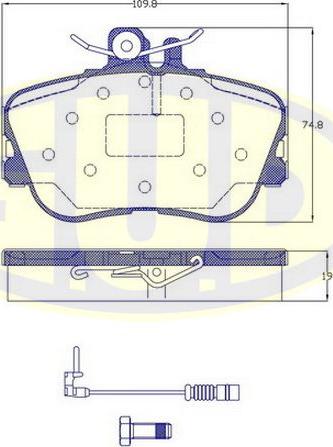 G.U.D. GBP880171 - Kit de plaquettes de frein, frein à disque cwaw.fr