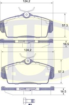 G.U.D. GBP880172 - Kit de plaquettes de frein, frein à disque cwaw.fr