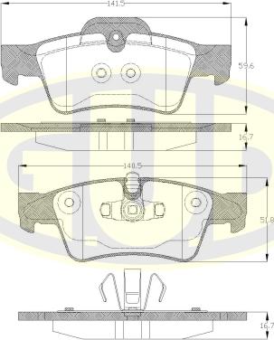 G.U.D. GBP299110 - Kit de plaquettes de frein, frein à disque cwaw.fr