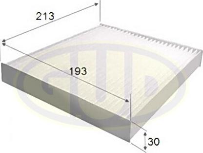 G.U.D. GCF1919 - Filtre, air de l'habitacle cwaw.fr