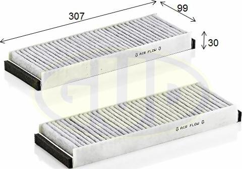 G.U.D. GCF3023C-2 - Filtre, air de l'habitacle cwaw.fr