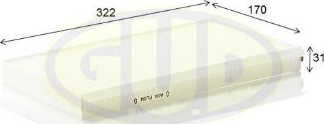 G.U.D. GCF3139 - Filtre, air de l'habitacle cwaw.fr
