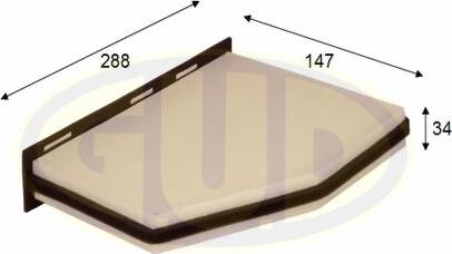 G.U.D. GCF2939 - Filtre, air de l'habitacle cwaw.fr