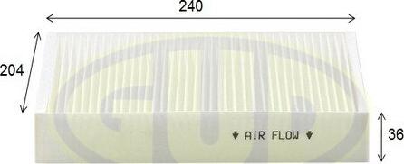 G.U.D. GCF2442 - Filtre, air de l'habitacle cwaw.fr